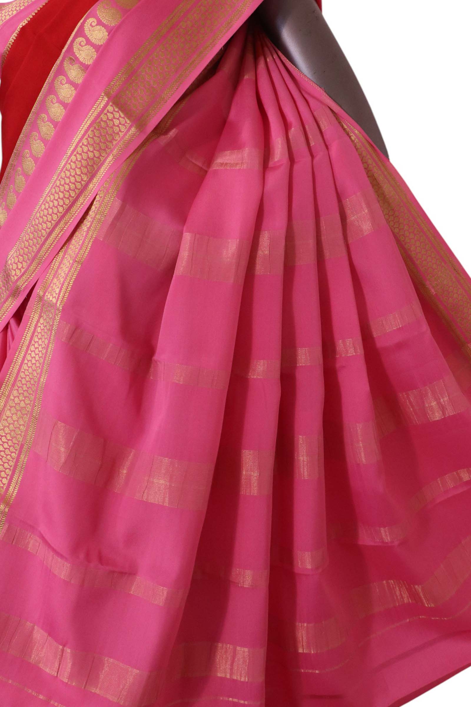 Pure Mysore Crepe Silk Saree AL212234